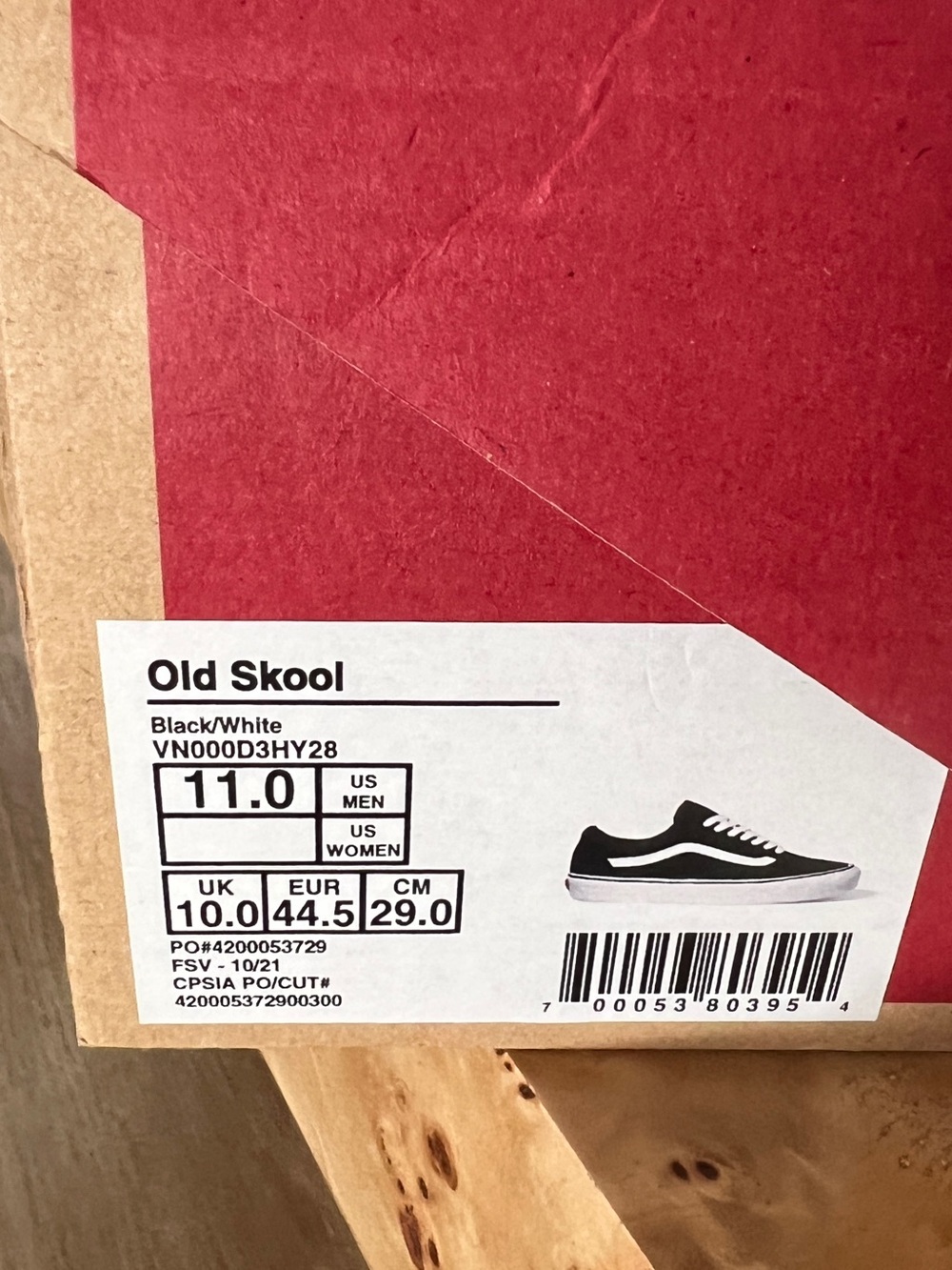 VANS Old Skool Skate Sneakers - 11 - Black - EUC / with Box - Picture 8 of 9